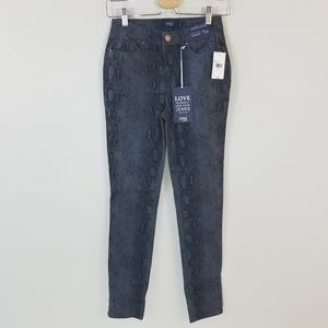 YMI JEAN High Rise Skinny Snakeskin Print Jean Size 1/25